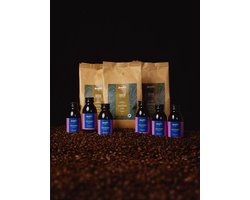 Georgie's Viva Colombia Maxi - Proefpakket Koffiebonen en Cold Brew Koffie Proefpakket - 3x500g Colombia Koffiebonen (1,5kg totaal) & 6x125ml (6 stuks Cold Brew Koffie) - 100% Arabica - Fruitig & Nootachtig - Mix van Cold Drip Koffie & Koffiebonen