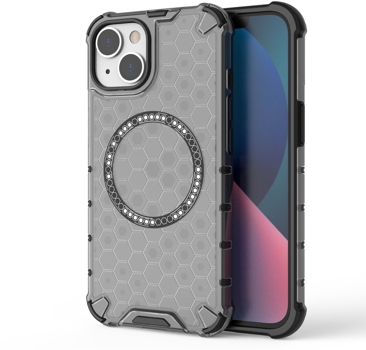 Solidenz HexArmor MagShield geschikt voor iPhone 14 hoesje - Geschikt voor MagSafe - Zwart