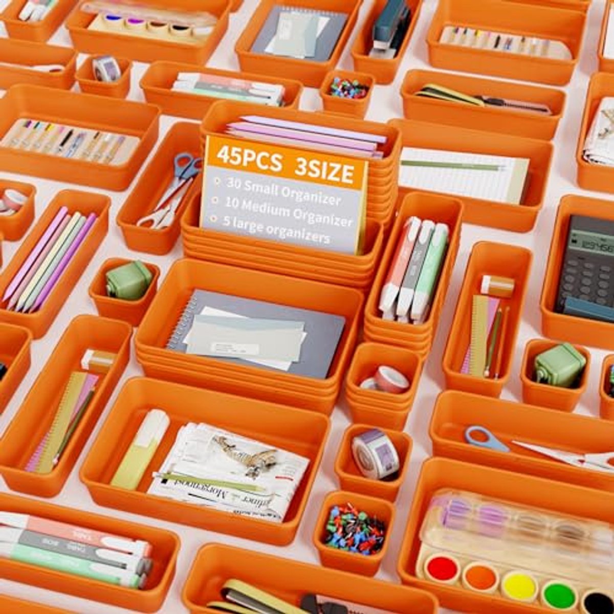 Lade-organizer 45 stuks - Oranje