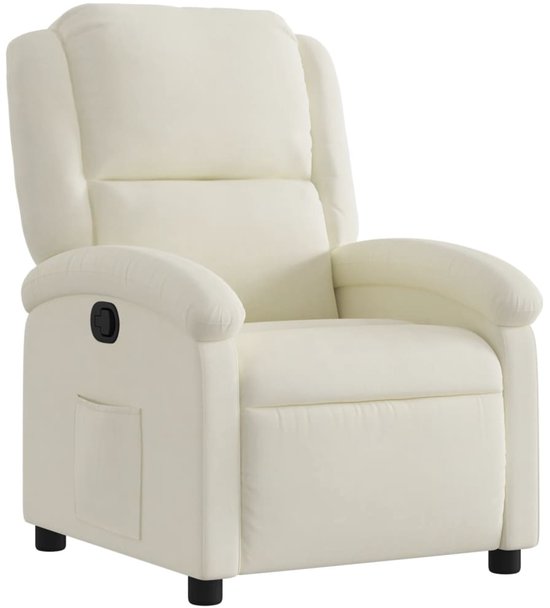 vidaXL - Relaxfauteuil - Crème - Fluweel