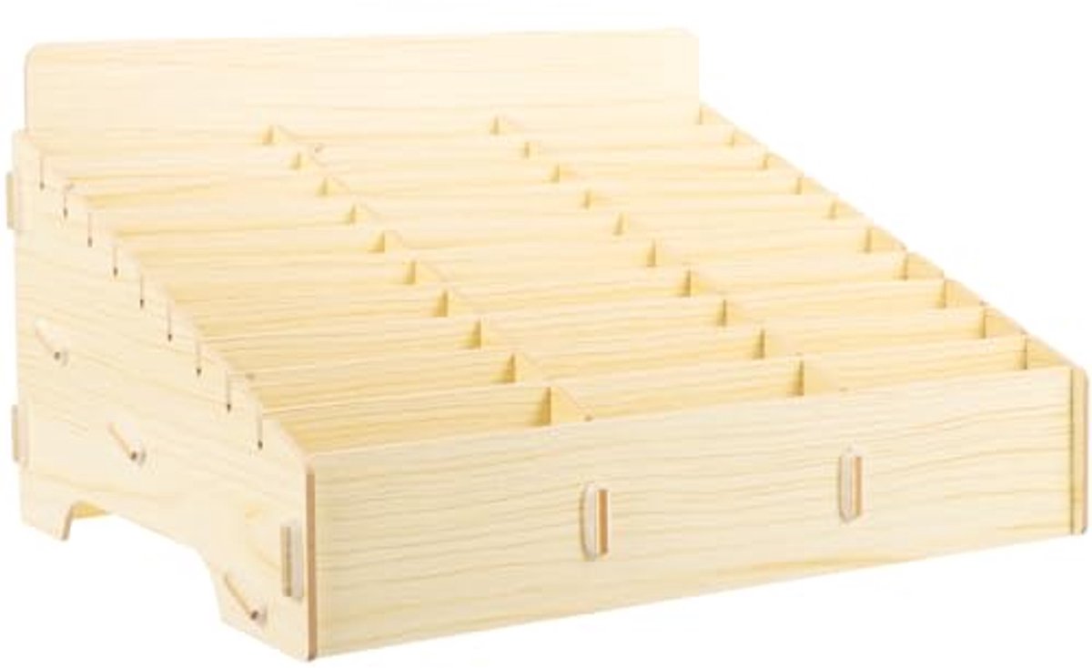 Mobiele Telefoonhouder voor Klaslokaal - 30-Grid Houten Telefoon Opbergdoos Organizer