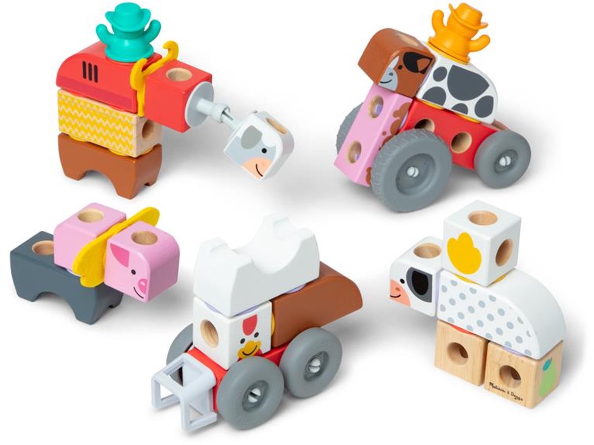 Melissa & Doug – Blockables™ Boerderij speelset – met draagbare bewaardoos — afbeelding 12