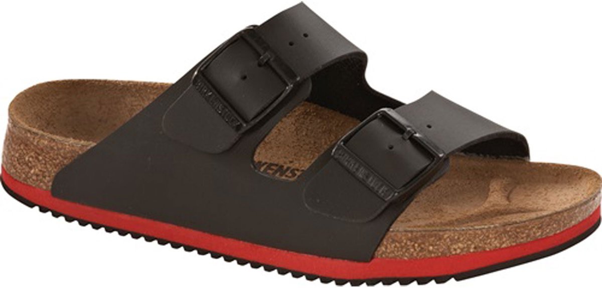 Birkenstock Dames Muil Arizona SL 54244 - Zwart/Rood - 39