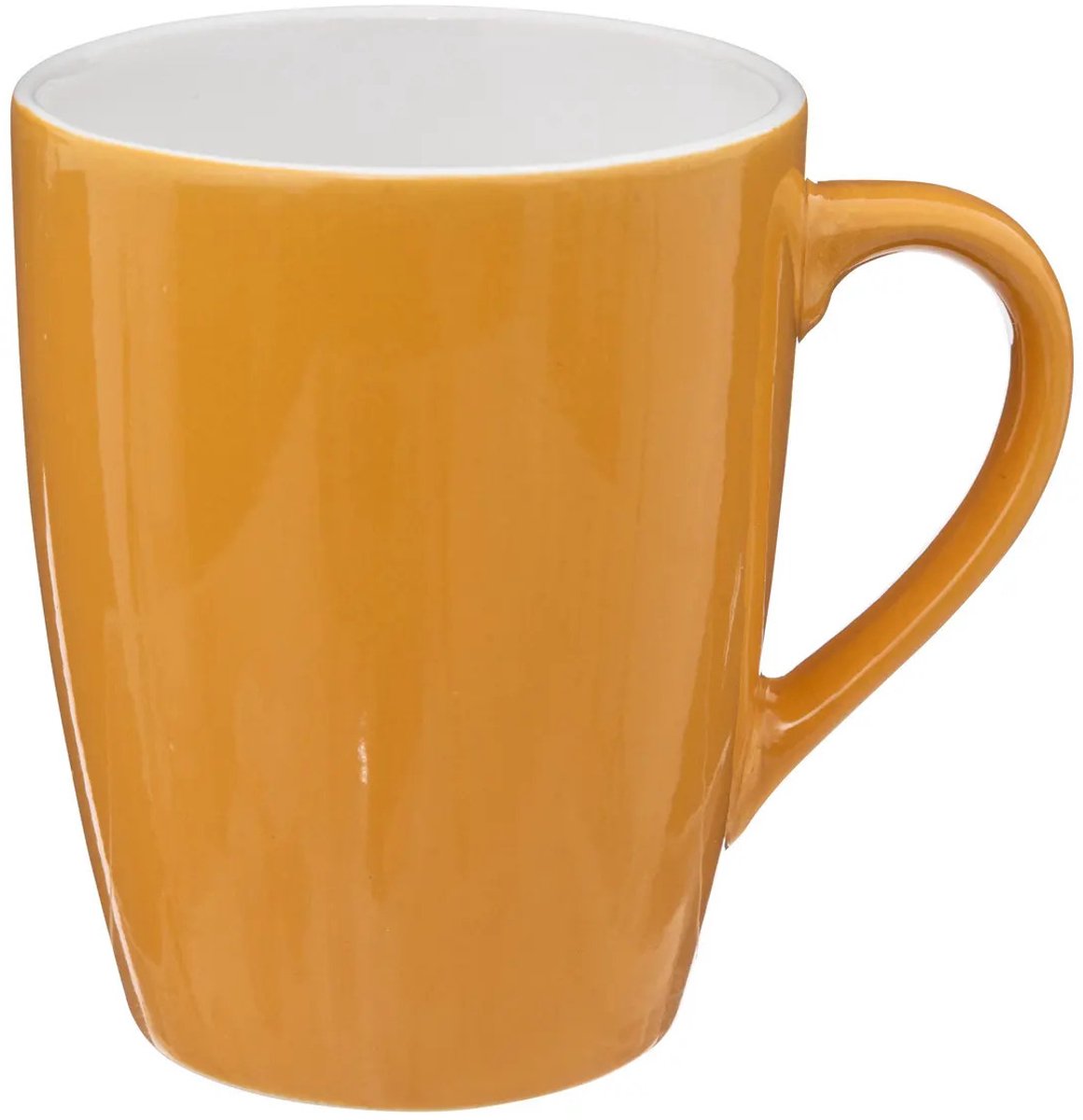 5Five Koffiemokken Colorama - 1x stuks - Keramiek - geel - 380 ml - 9 x 11 cm