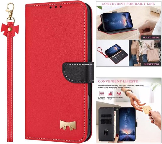 YUECXIN Hoesje voor Honor 400 Smart, Premium PU Lederen Flip
