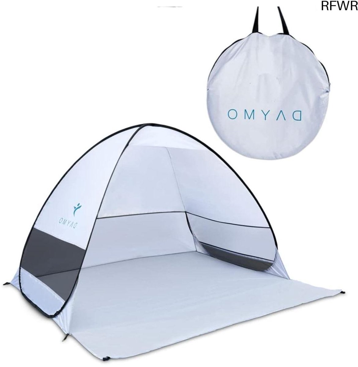 RFWR® Pop-up Strandtent met UV-bescherming 50+ | Windscherm en Zelf-Ontvouwende Tent 190 x 160 cm