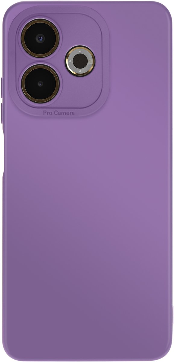 Avizar Zachte siliconen hoes Geschikt voor Oppo A5 Pro met camera-versterking, Paars