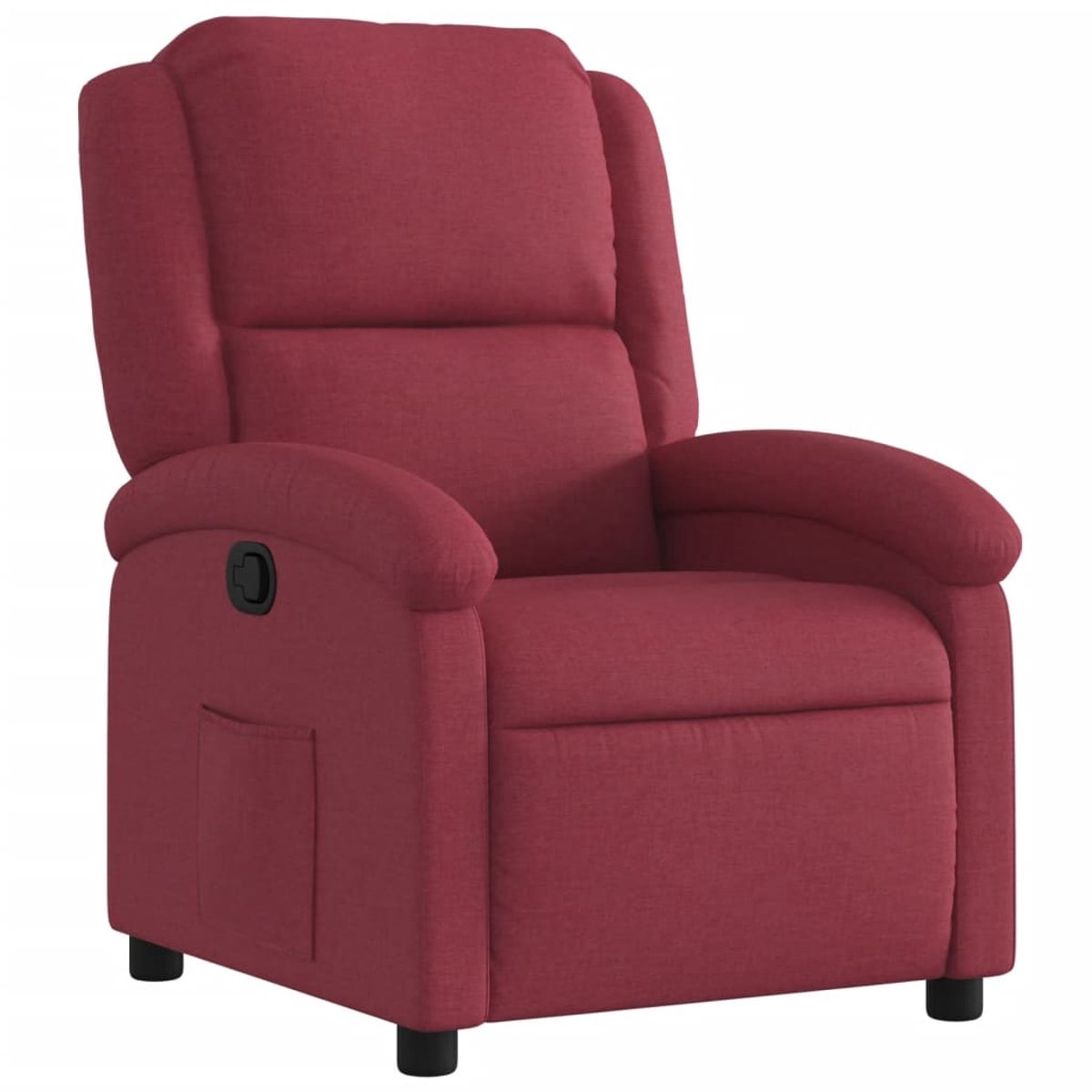 vidaXL Fauteuil - verstelbaar - stof - wijnrood