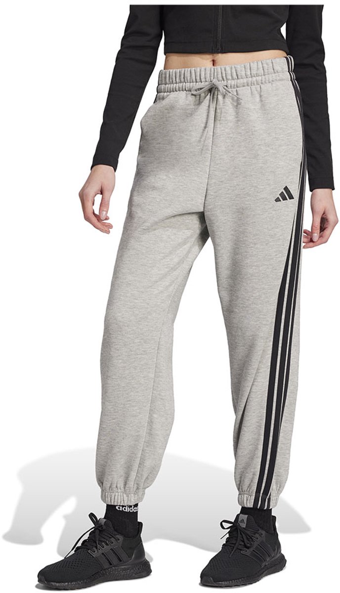 Adidas Essentials 3 Stripes Fleece Loose-fit Joggers Regular Vrouw Zwart