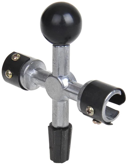 ProPlus Accupoolreiniger - 4-zijdig - Universeel - Verbeterde geleiding - 10.2 x 12.4 cm - Zilver