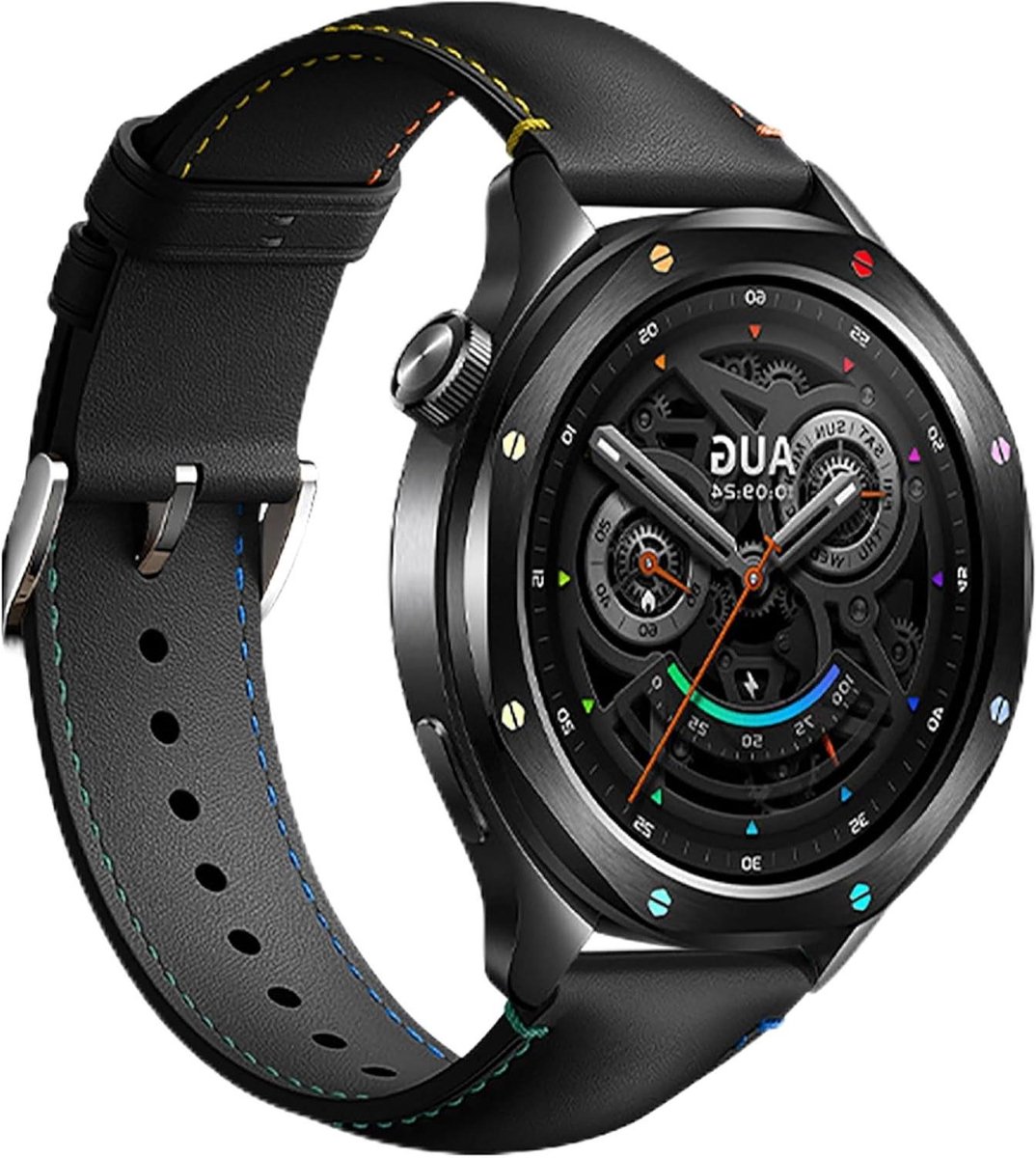 Band compatibel met Smartwatch S4-S3, echt lederen horlogeband, vervanging van de band [slijtvast] [ademend]