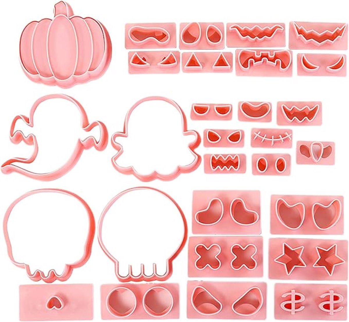 Daity Halloween koekjesstempelset - 30-delige antiaanbakbakset met uitstekers - mallen en decoratiegereedschap voor het maken van seizoensgebonden lekkernijen - Geweldige bakgadgets voor kinderen - verjaardagen - feesten en thuis