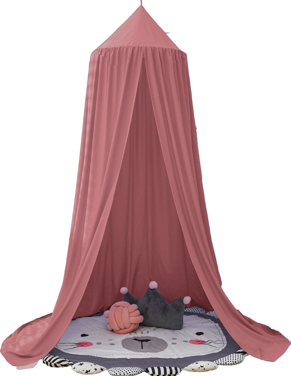 TuseRxln Koepelbedgordijn - hemelbed - zachte stof voor kinderkamer of volwassenen - 1 stuk - rood