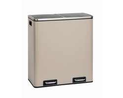 TM2X30 Pedaalemmer 60 liter - Afvalbak Afvalbak ontwerp afvalscheiding prullenbak keuken organisatie scheidingssysteem taupe