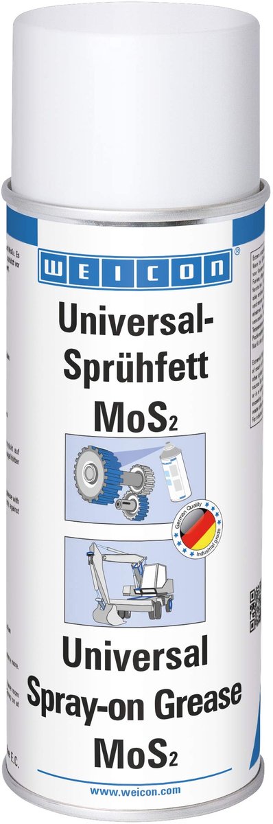 WEICON Universeel Spuitvet – MoS2 – Zwart – 400 ml