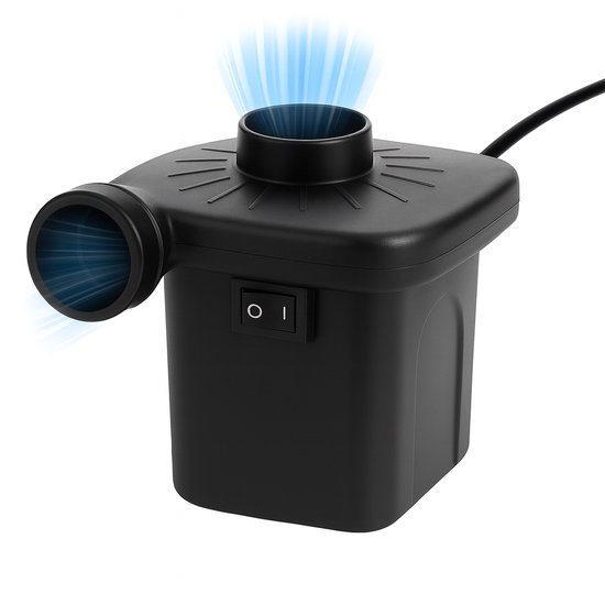 THAR Elektrische Luchtpomp 50 W - EU Stekker - Met 3 Opzetstukken - Voor Luchtbedden, Zwembanden, Speelgoed & Vacuumzakken - Opblazen & Leegzuigen - Compact & Lichtgewicht van THAR — afbeelding 2