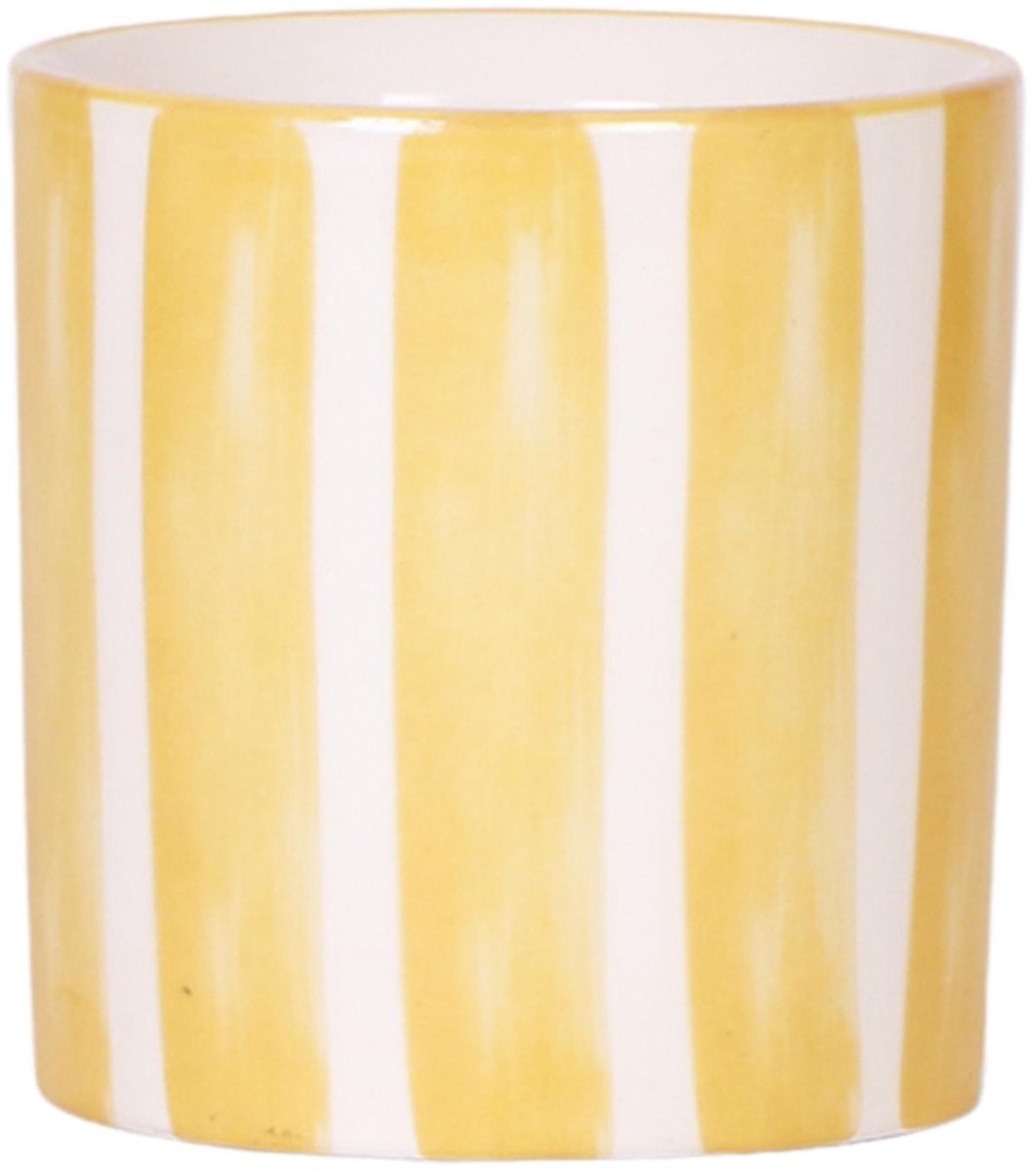 Kolibri Home | Painted stripe - Yellow - Ø9cm