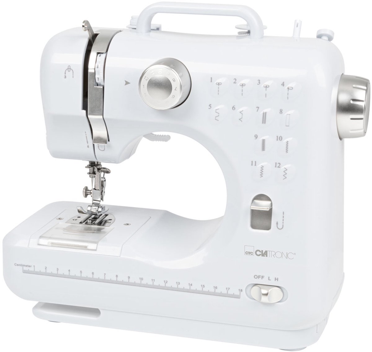 Clatronic NM 3795 - Naaimachine - 12 Stiksels - LED Licht - Compact Design