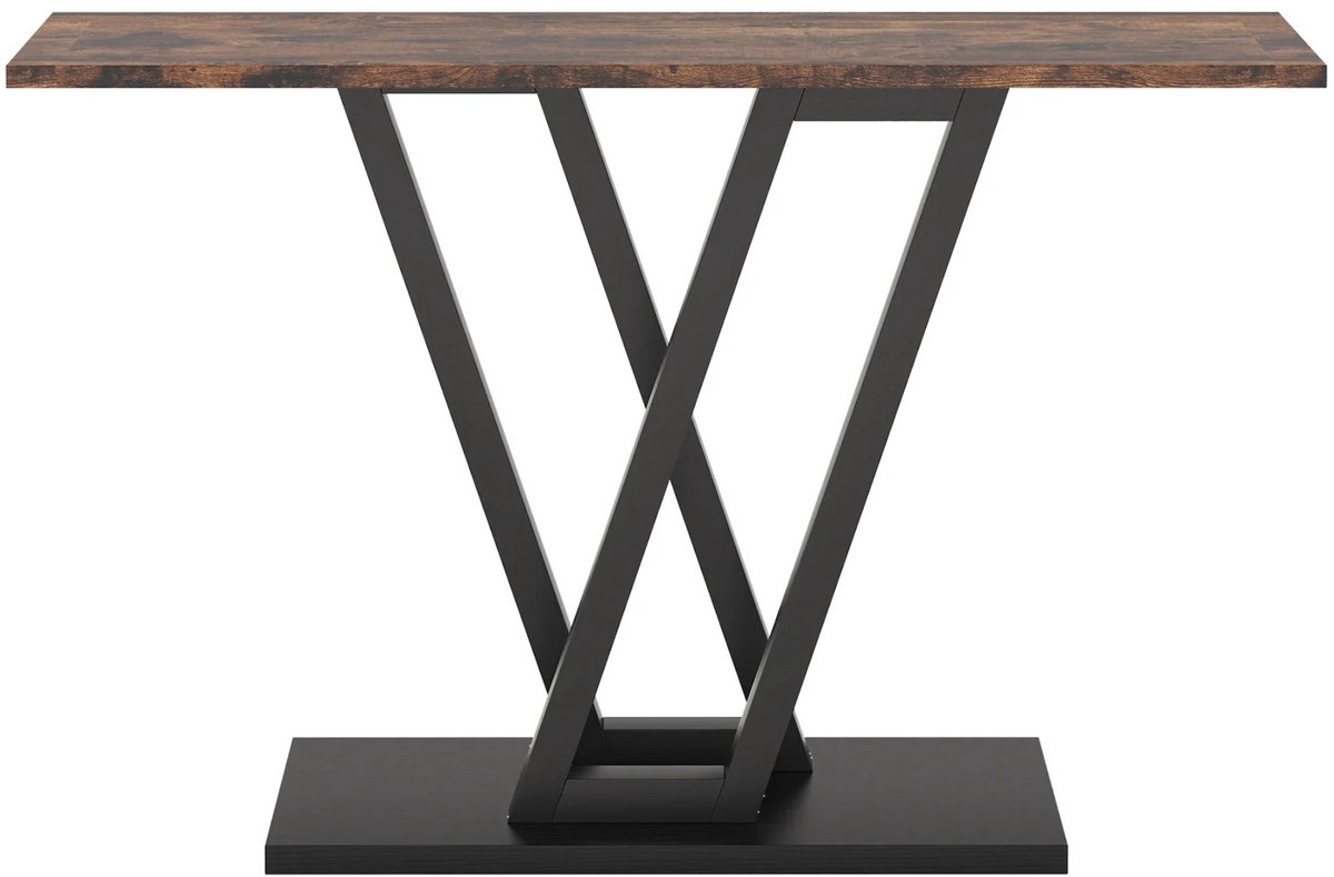 Happiq Consoletafel Giggs - Haltafel - 110cm - Wandtafel - Gang of woonkamer - Bruin Zwart
