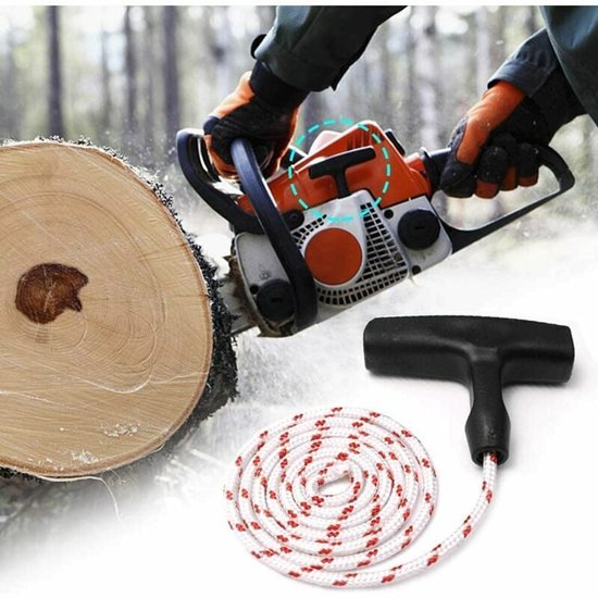 Starthendel voor grasmaaier, terugslagstartkoord met 3 starthendels, accessoires voor grasmaaiers met snoer voor de meeste grasmaaiers-Een meter touw van Echhlliya — afbeelding 4