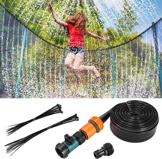 Vitdipy - Trampolinesproeier - 12m -Outdoor trampoline sproeier - Sproeislang - DIY Waterpark Systeem - Nevelsproeier - Tuin Irrigatie - Tuinaccessoires - Terras Koeling