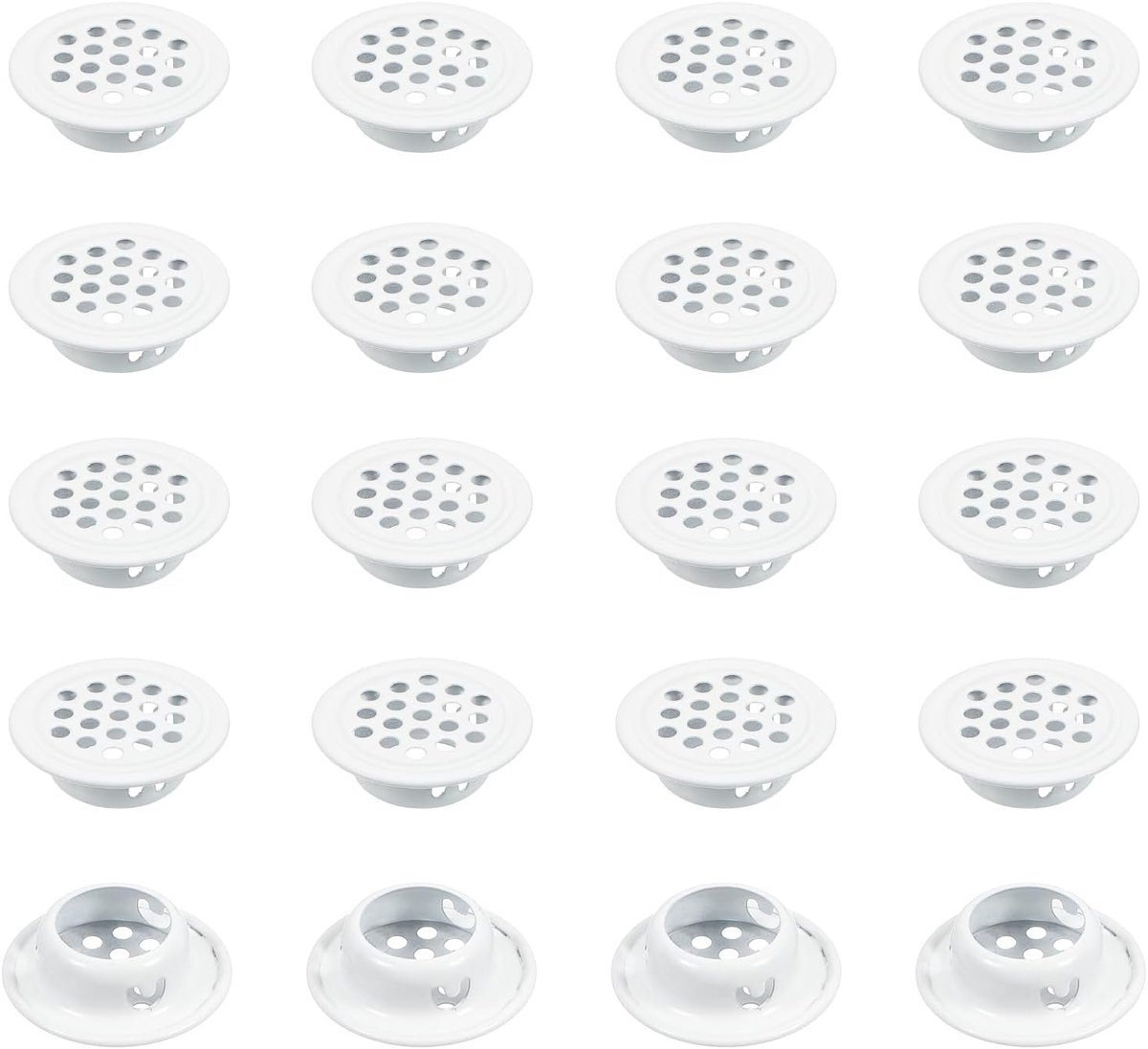 20 stuks ventilatieroosters - ronde luchtroosters - luchtroosters - voor keuken, badkamer - onderluchtroosters - roestvrijstalen luchtroosters - ronde ventilatieroosters - 30 mm - ventilatiegaten