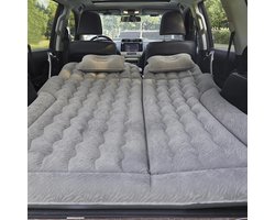 Luchtbed Auto - Opblaasbaar Bed - Achterbank - Opblaasbaar Matras Auto - Auto Matras - 2 Persoons - Inclusief Pomp en Kussens - Met Opbergtas - Zwart