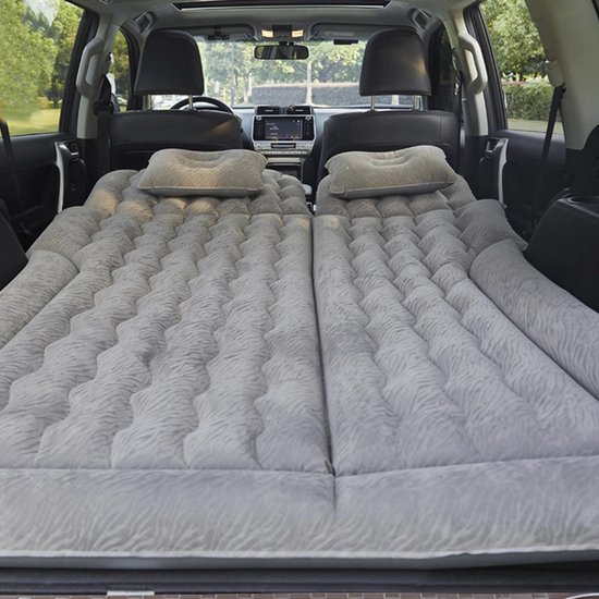 Matelas Opblaasbaar pour voiture - Siège arrière - Matras Opblaasbaar Matras voiture - 2 personnes - Pompe et Coussins inclus - Avec sac de rangement - Zwart