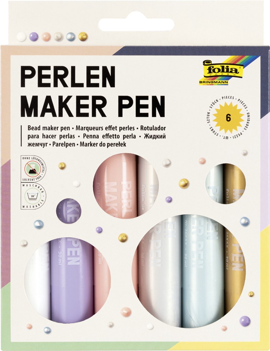 Folia 36029, 6 stuk(s), Goud, Lichtblauw, Lila, Roze, Zilver, Wit, Meerkleurig, Doos