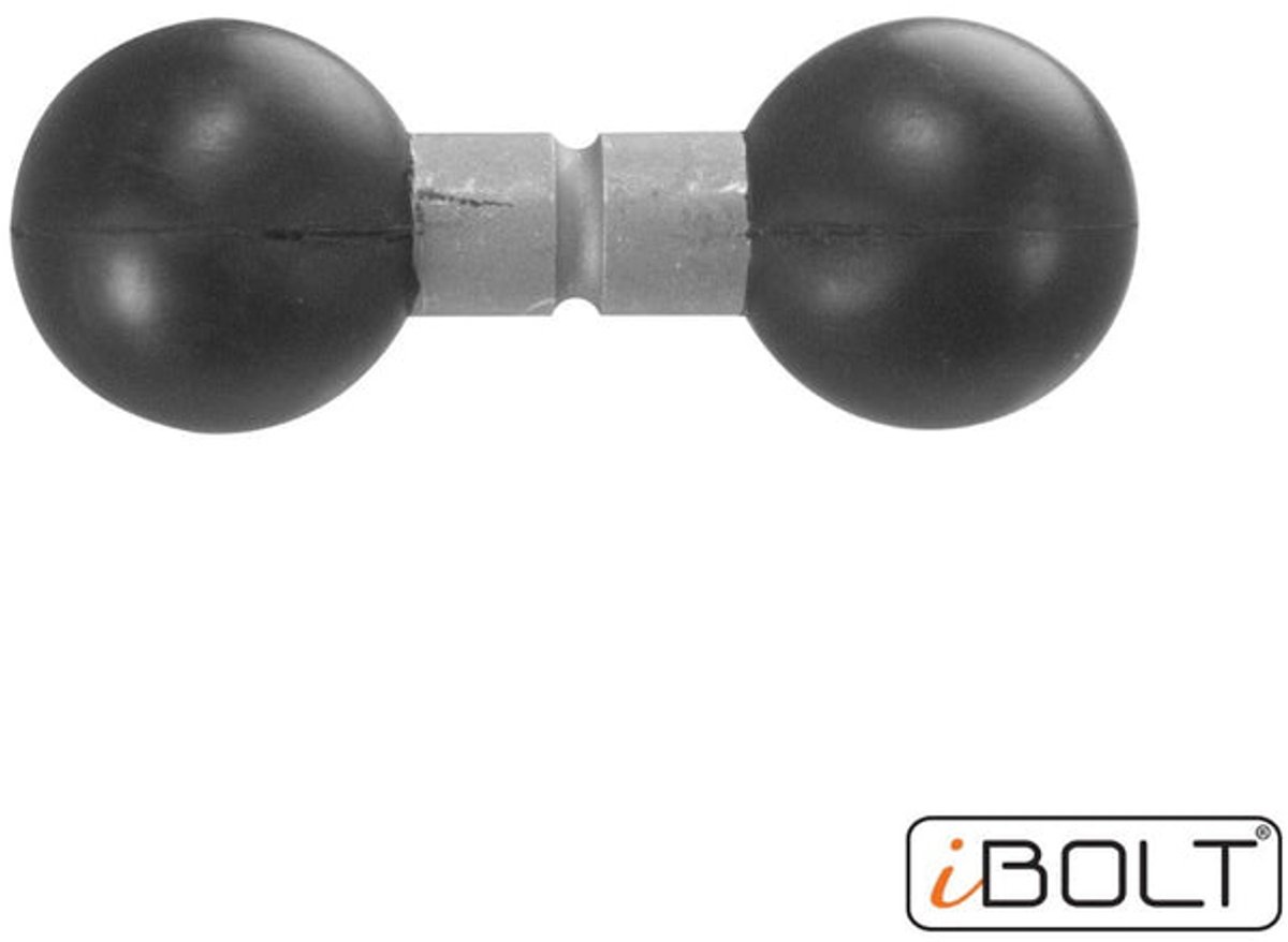 25mm / 1 inch metalen verlengkogeladapter Double Ball