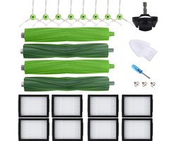 Onderhoudspakket geschikt voor iRobot Roomba i7+ i8+ i5+ i3+ E5 – HEPA Filter - Zijborstel - Roller – 20-delige set – Stofzuiger Vervanging set - Stofzuiger onderdelen