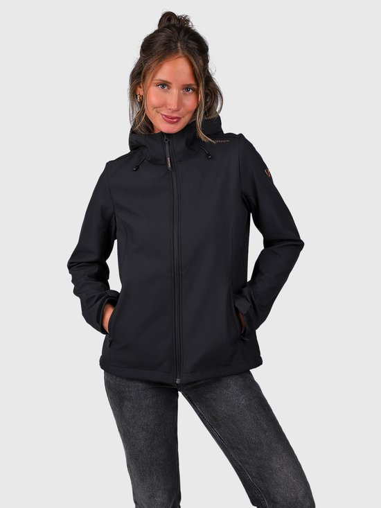 Brunotti - Joos-N Softshell Jacket - Softshell Jas Dames - Waterafstotend - Outdoorjas - Black - XS