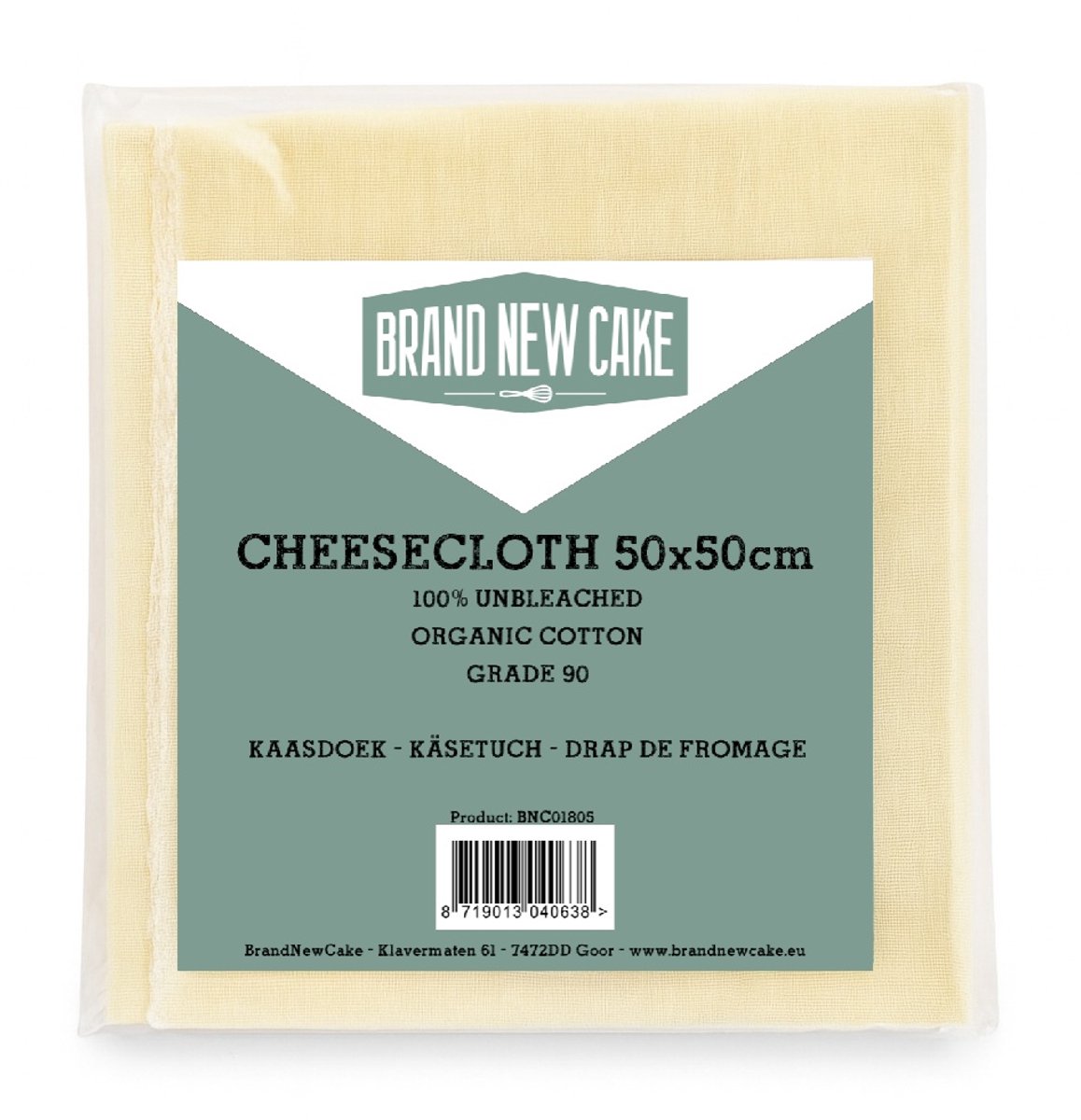 BrandNewCake Kaasdoek Ongebleekt Katoen 50x50cm