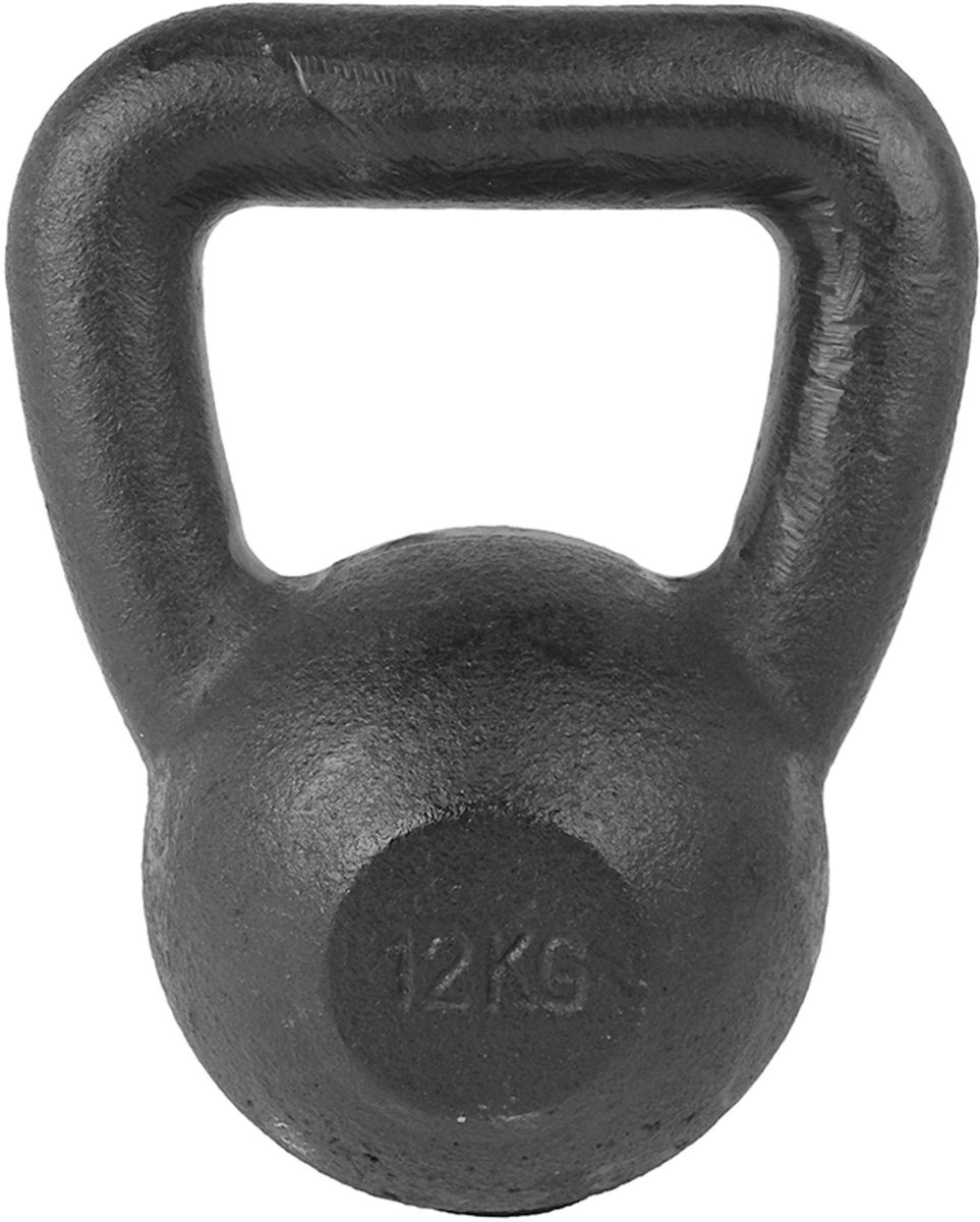 Tunturi Kettlebell - 12 kg - Zwart - Incl. gratis fitness app