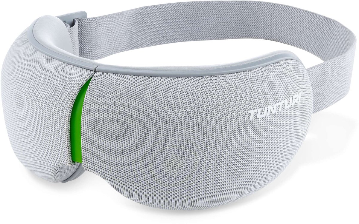 Tunturi Oogmassage Apparaat EM50 - Hoofdmassage - Massage Apparaat - Eye Massager - Verbeterd Slaapkwaliteit - Bluetooth - Opvouwbaar