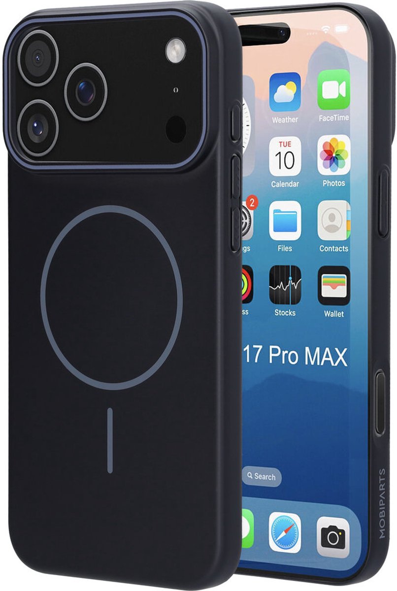 Mobiparts Slim Line Case geschikt voor Apple iPhone 17 Pro Max - MagSafe Onyx - Zwart