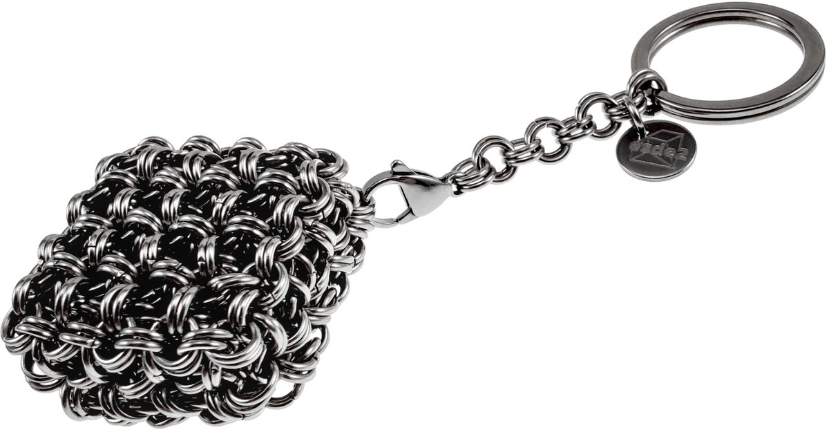 Fidget - Sleutelhanger en Anti-Stress Accessoire - Japanse Weeftechnieken - Gepolist RVS - Unisex - Handgemaakt door esde2