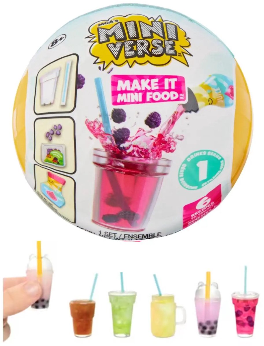 Miniverse Make It Mini Food Drinks - 1 exemplaar - Boba - Tea