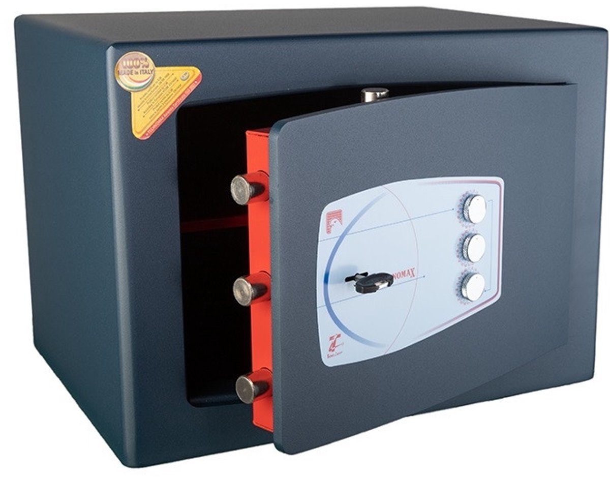Technomax GOLD GMD/5 - kluis met mechanische slot - 1 stuk - blauw met hoge veiligheidseisen