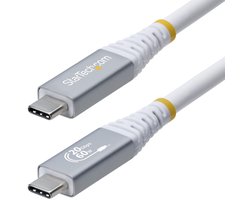 StarTech.com 3m USB4 Kabel, 20Gbps, USB-IF Gecertificeerde USB-C Kabel, 60W PD, 4K 120Hz DP 2.1, TPE Mantel, USB Type-C Kabel, Wit
