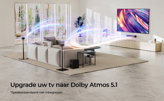 ULTIMEA 5.1-kanaals Dolby Atmos-soundbar met draadloze subwoofer, 2 surround-luidsprekers en slimme app-bediening - Zwart van Merkloos — afbeelding 2