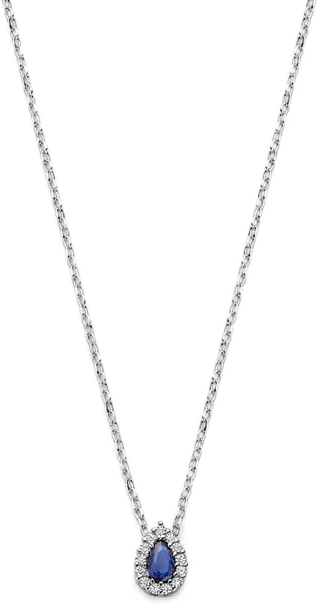 Collier saffier zirkonia 41 - 43 - 45 cm