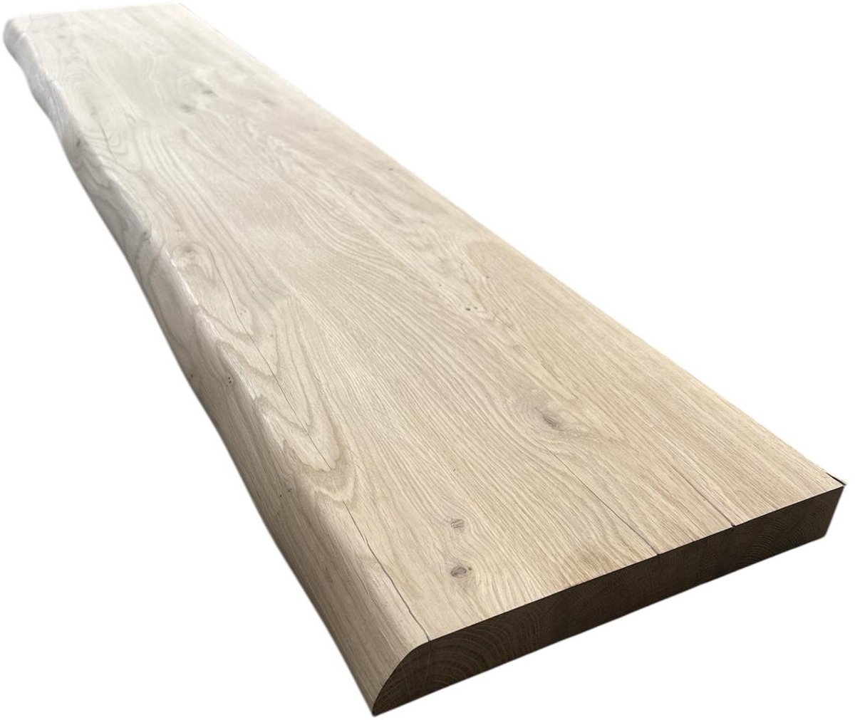 Eiken wandplank- Toiletplank - 40x200mm - 200cm - Houten planchet- Boomstamplank - Wandpla