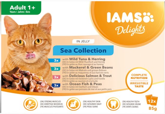 IAMS Delights Sea Collection in Saus - 2 x 12 x 85 gr - Voordeelverpakking