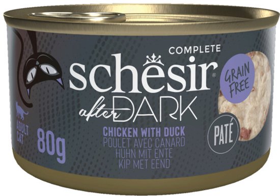 Schesir After Dark Paté Kip & Eend - 12 x 80 gr - Voordeelverpakking