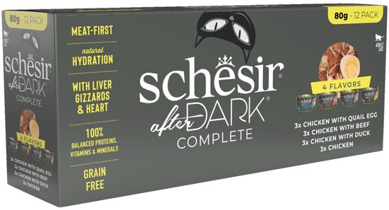 Schesir After Dark Bouillon Variatie-Pack - 12 x 80 gr