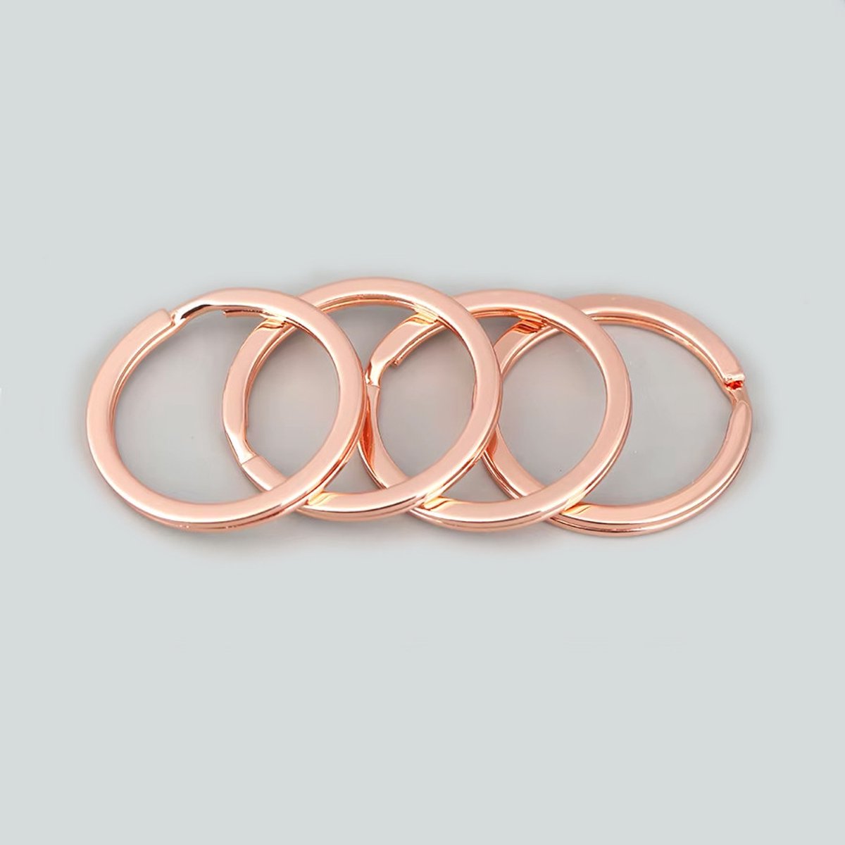 Set van 30 mooie sleutelringen (22-28 mm, kleur 4: rosegoud)
