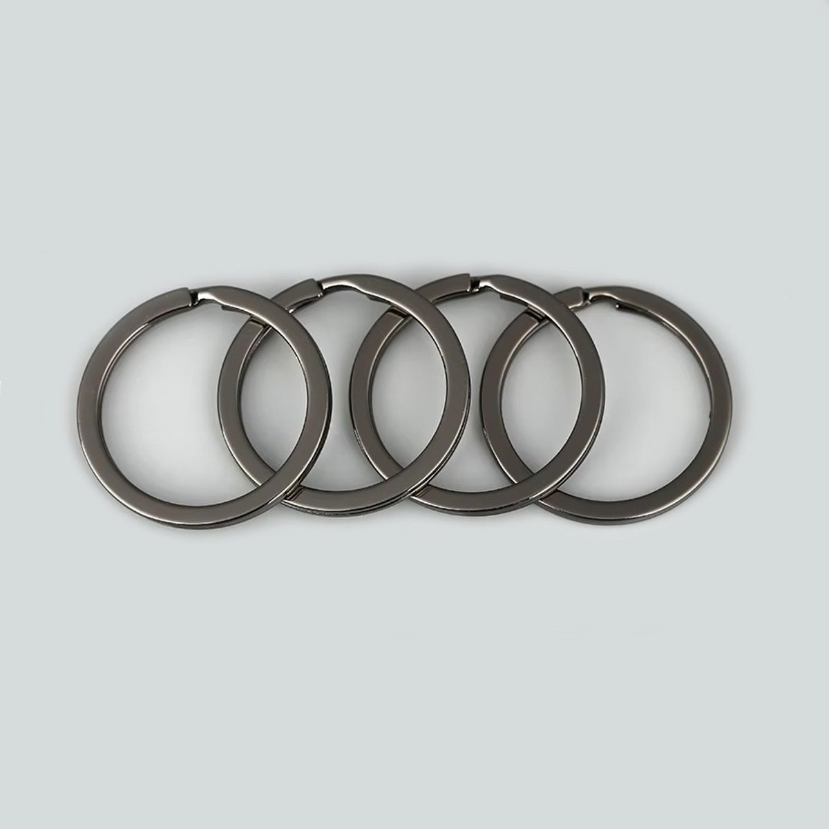 Set van 30 mooie sleutelringen (22-28 mm, kleur 3: gun metal)