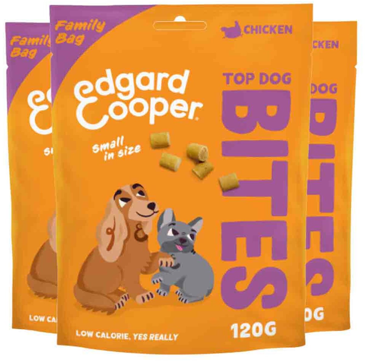 3x Edgard & Cooper Adult Bite S Kip 120 gr