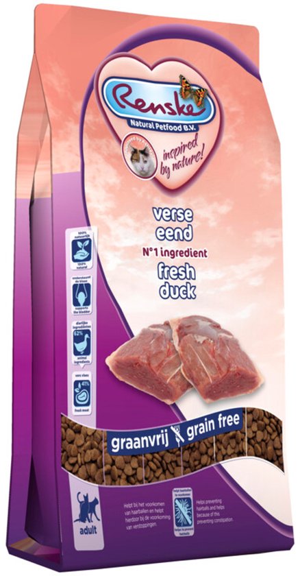 Renske Kat Adult Verse Eend - Kattenvoer - 6 kg
